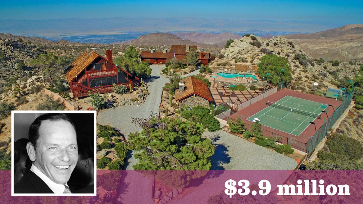 A desert retreat built for famed singer and actor Frank Sinatra has listed for sale with surrounding land parcels at $3.9 million.
