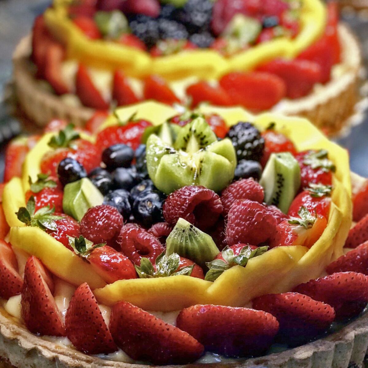 Fruit tarts from Creme Bakery in Claremont, Calif.