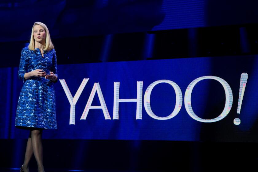 Yahoo is led by President and CEO Marissa Mayer, shown in 2014.