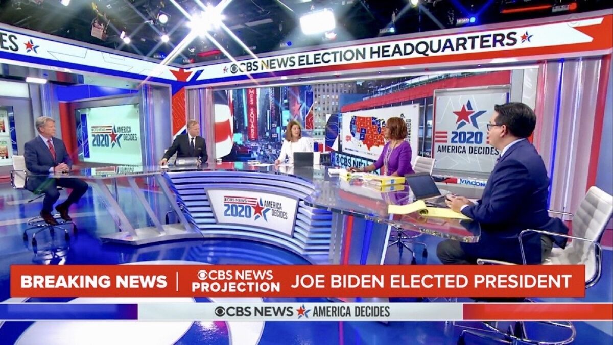 CBS News calls the 2020 presidential election for Joe Biden on Saturday.