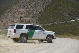 San Diego, California - June 08: United States Border Patrol tours an area where larger number of noncitizens are making multiple border crossing attempts. A Border Patrol SUV drives off on a road at Otay Mountain on Tuesday, June 8, 2021 in San Diego, California (Alejandro Tamayo / The San Diego Union-Tribune)