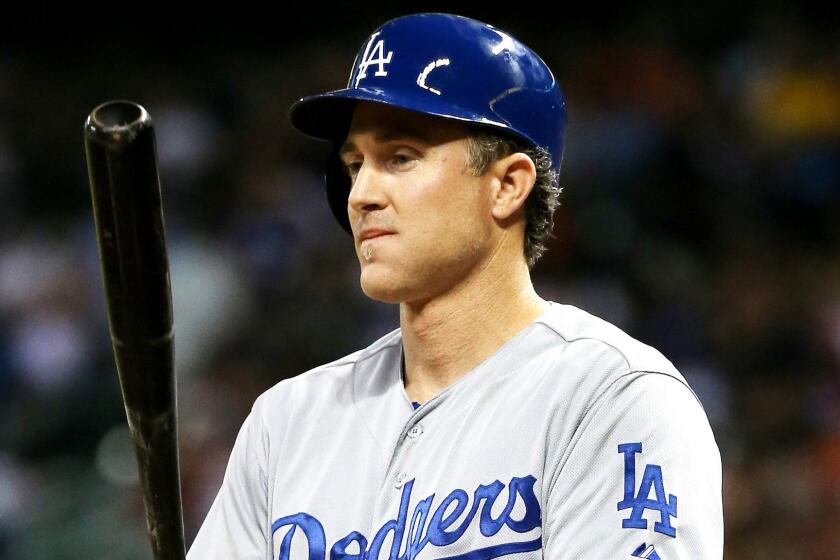 Dodgers designated hitter Chase Utley steps to the plate against the Astors in the third inning Friday night in Houston.