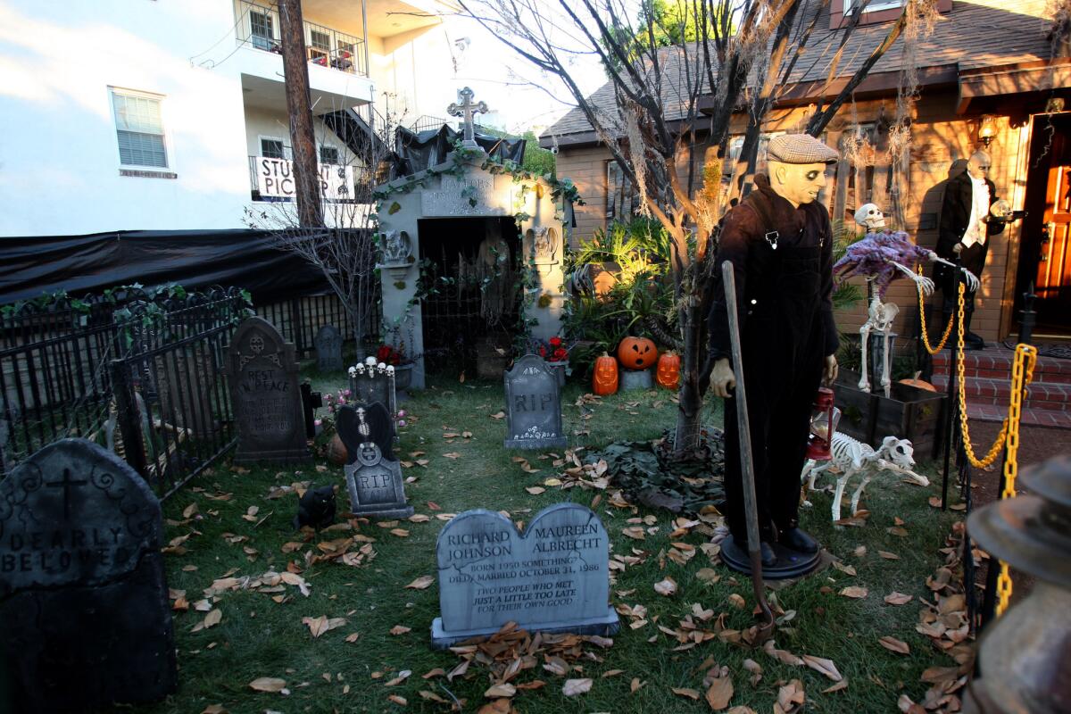 The home at 1838 N. Lima St. won first place, residential category, in the Burbank Civic Pride Committee's first annual Halloween decorating contest, in Burbank on Friday, October 30, 2015.