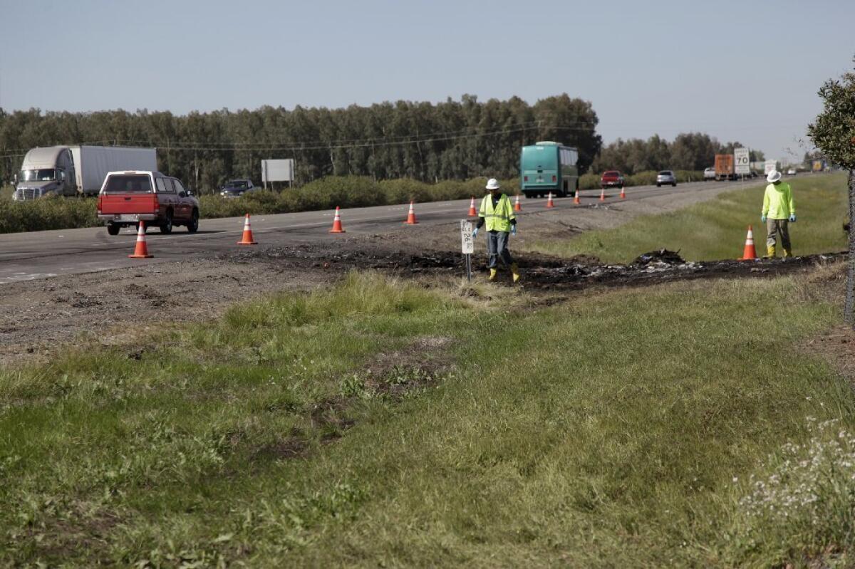 Traffic is back to normal along the northbound lanes of Interstate 5, where 10 people were killed in a crash Thursday.