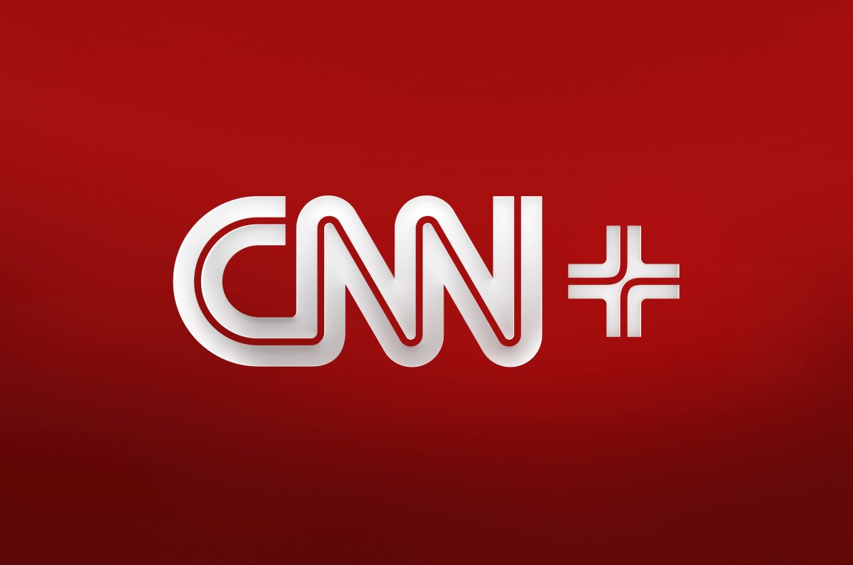 This image shows the logo for the new CNN streaming service CNN+ debuting March 29. Customers will be charged $5.99 a month or $59.99 to get the service, with a special deal for charter subscribers. (CNN+ via AP)