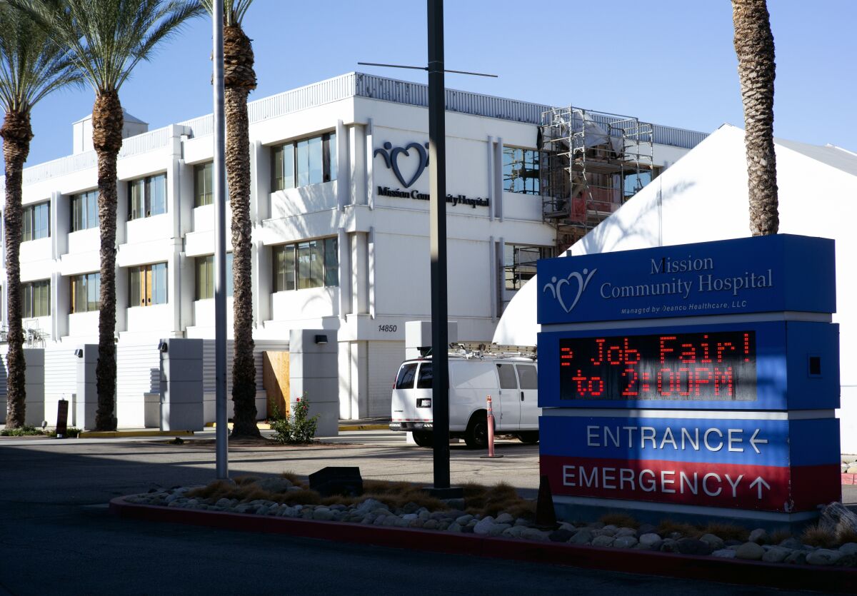 El hospital Mission Community Hospital en Panorama City, en Los Ángeles, el 20 de septiembre del 2022.