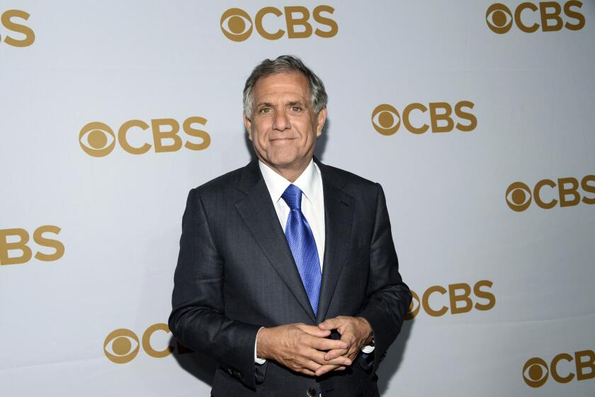 FILE - Then-CBS president Leslie Moonves attends the CBS Network 2015 Programming Upfront at The Tent at Lincoln Center on May 13, 2015, in New York. Moonves has agreed to pay a $11,250 fine to settle a complaint that he interfered with a police investigation of a sexual assault case, the Los Angeles City Ethics Commission says. (Evan Agostini/Invision/AP, File)