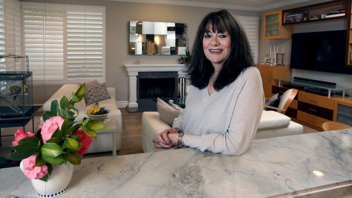 Beverley Kruskol, owner of M.Y. Pacific Building Inc., at one of her company's completed projects in Calabasas.