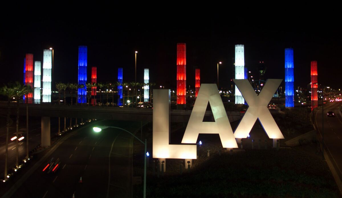 The main entrance at Los Angeles International Airport.