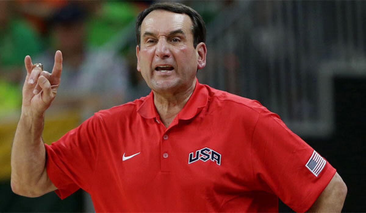 Mike Krzyzewski has coached the U.S. men's basketball team to two Olympic gold medals.