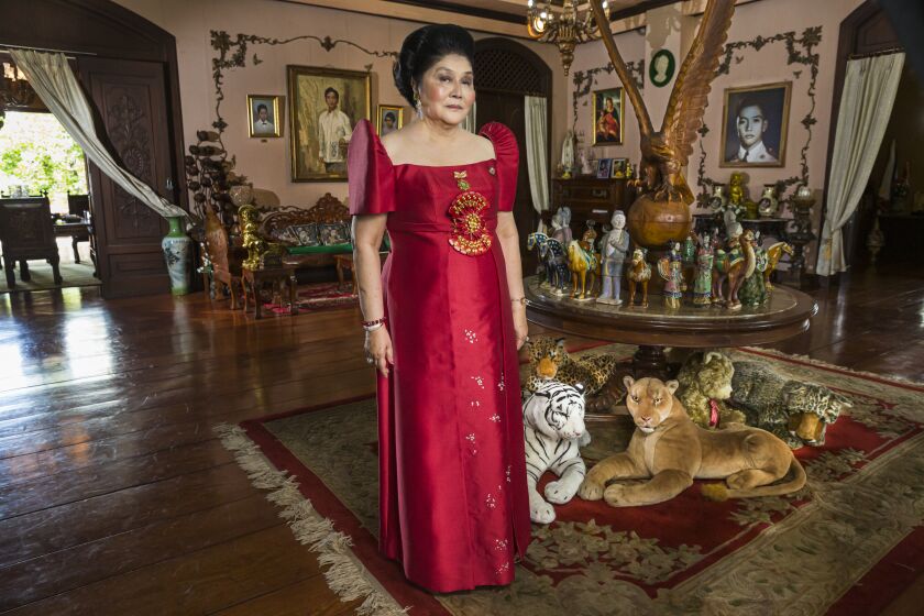 Imelda Marcos on her 85th birthday in THE KINGMAKER. Photo Credit: Lauren Greenfield.