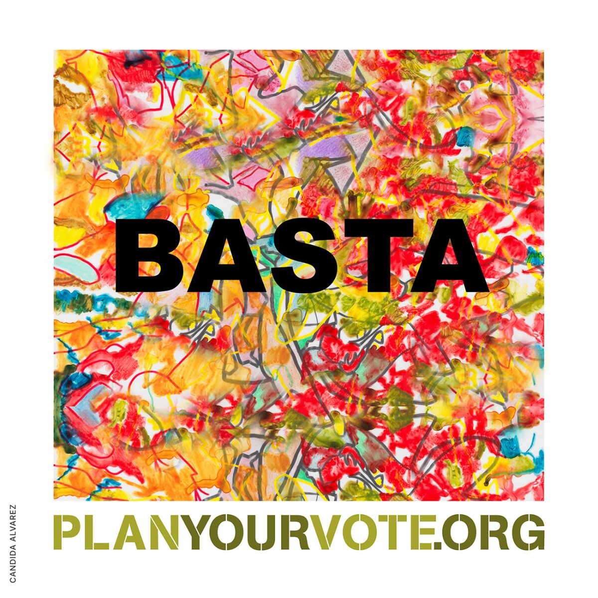 Voting advocacy image from artist Candida Alvarez.