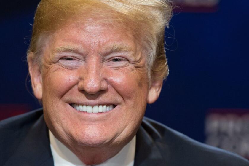 US President Donald Trump speaks during a roundtable discussion on immigration at Morrelly Homeland Security Center in Bethpage, New York, May 23, 2018. / AFP PHOTO / SAUL LOEBSAUL LOEB/AFP/Getty Images ** OUTS - ELSENT, FPG, CM - OUTS * NM, PH, VA if sourced by CT, LA or MoD **