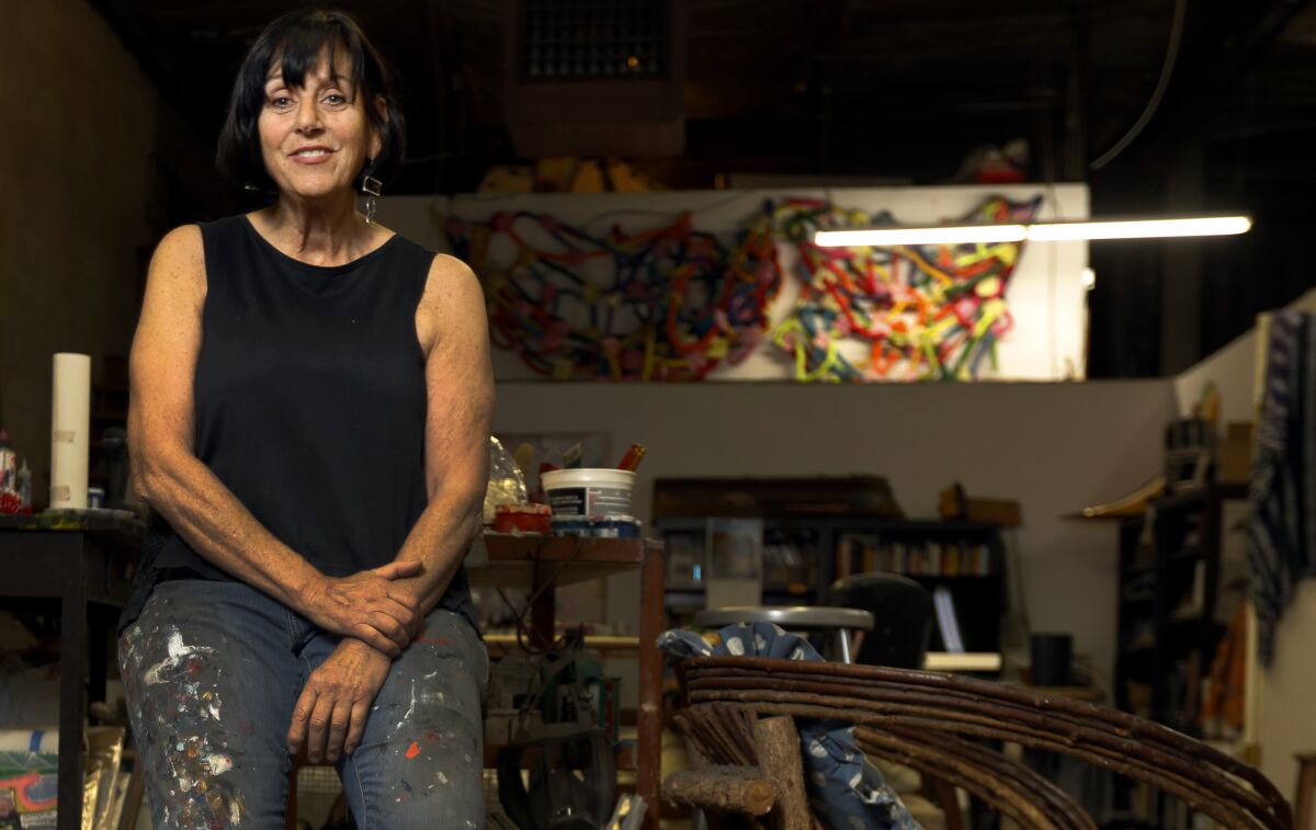 Jaime Scholnick in her East Los Angeles art studio.