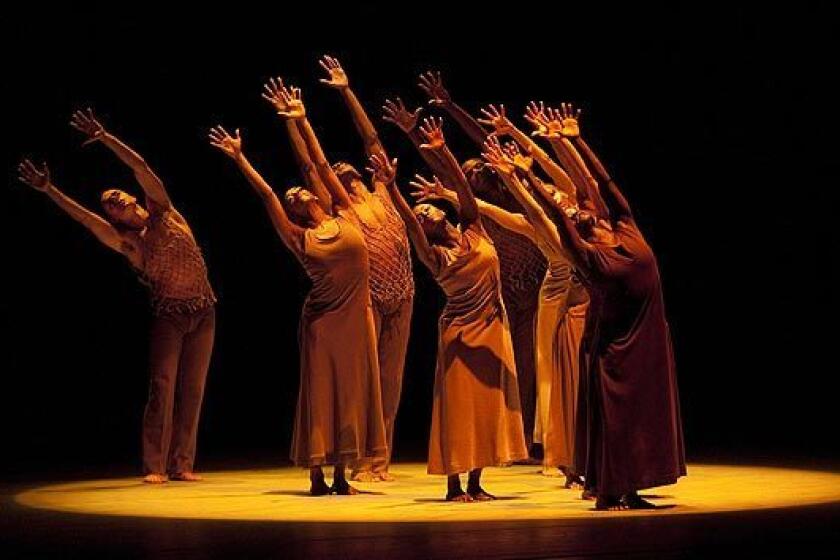"Revelations," a revered 1960 work by company founder Alvin Ailey, closes each performance at the Segerstrom Center.