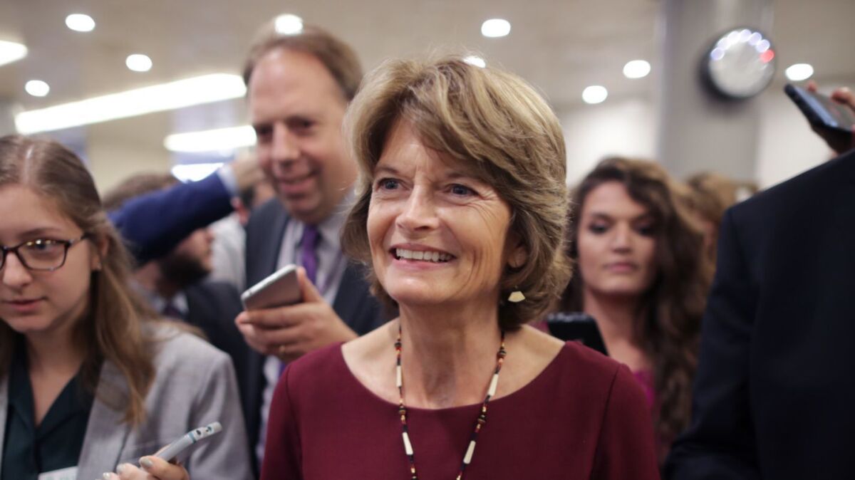 Sen. Lisa Murkowski (R-Alaska), shown in the U.S. Capitol in 2018, told an interviewer this week that she doesn't want the Senate to coordinate with the White House over how to handle the impeachment trial.