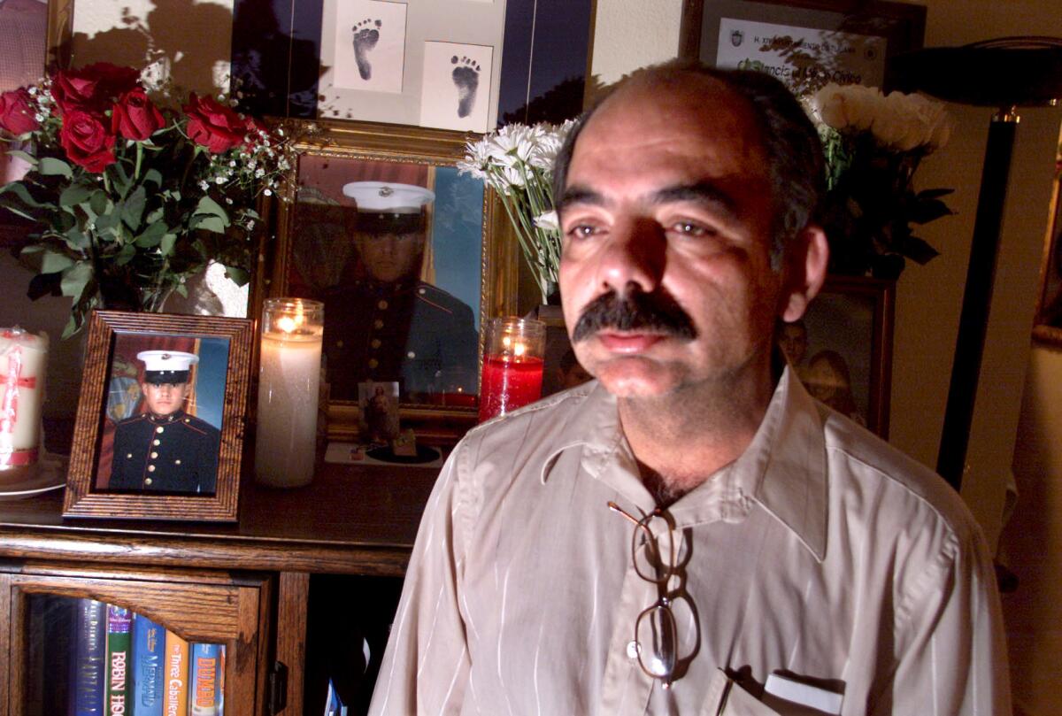 Fernando Suarez del Solar lost his son Jesus in the war in Iraq. (Glenn Koenig / Los Angeles Times)