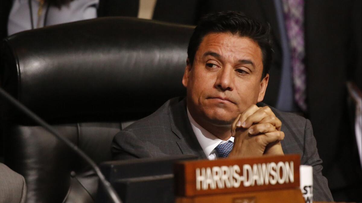 A second former staffer to Los Angeles City Councilman Jose Huizar, pictured here in April, has filed a retaliation lawsuit against her boss.