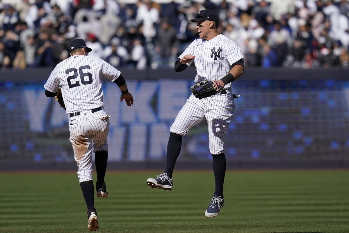 Cole pitches 2-hitter to near ERA title, Judge homers twice and