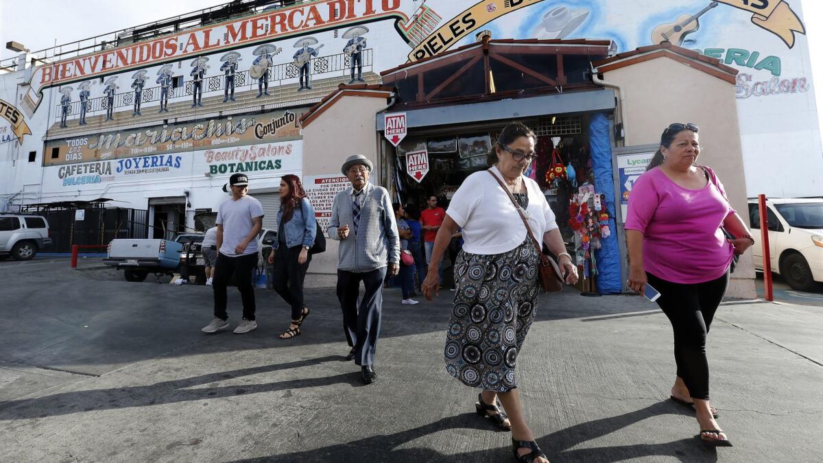 The owners of the El Mercado shopping center in Boyle Heights have sued the city of Los Angeles over its decision allowing a nonprofit developer to proceed with a plan to build housing for homeless people on vacant lot next door.