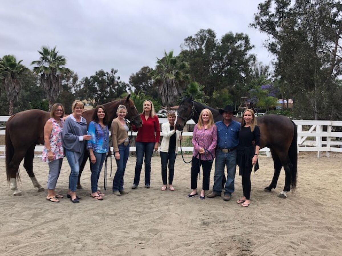 The 2019 Teens, Jeans and Dreams Committee (pictured from left to right): Lois Jones, Pia Jensen, Kathy Lathrum, Kelley Fielder Davis, Emmy Sobieski, Mary Beth Oblon, Kris Charton, Paul Seitz and Lori Conger. Not pictured are Carole Markstein, Patty Brutten, Andrea Reynolds, Teri Summerhays, Debby Syverson, Dagmar Helgager, Jocelyn Dunham and Joan Scott<br>