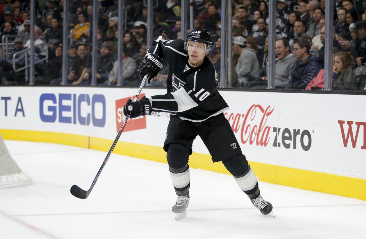 Christian Ehrhoff plays for the Kings against San Jose on Dec. 22.