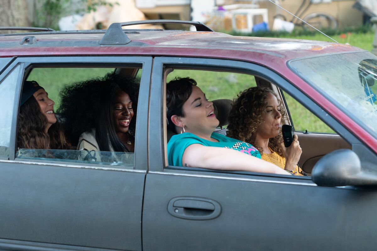 Patty Guggenheim, left, Laci Mosley, Melanie Field and Laura Chinn play old friends living their best bad life in the Pop TV sitcom "Florida Girls."