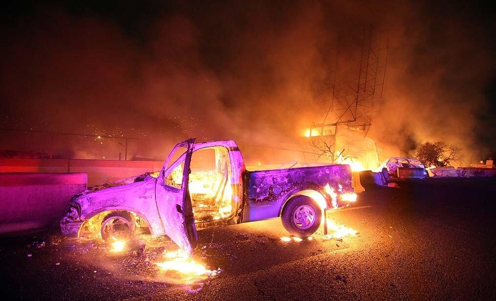 Burned cars on a highway in Ecatepec after a gas tanker exploded in the Mexico City suburb on Tuesday, killing at least 19 people.