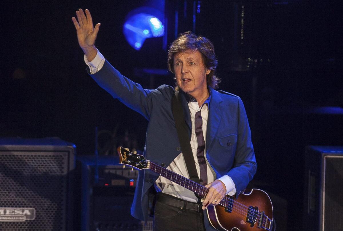 Paul McCartney, shown performing in Rio de Janeiro, Brazil, earlier this month, is saluted by nealy three dozen artists on the new two-CD set "The Art of McCartney."