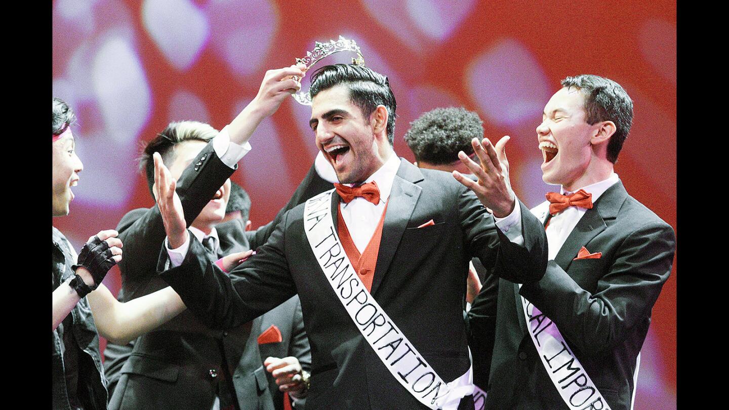 2016 Mr. Nitro Aureen Aghajanian is crowned at Glendale High School for the Mr. Nitro contest at on Friday, January 15, 2016. The contest had perform in three contests, including formal wear, swim suit, and talent to be selected to the final three. The final three had to answer a single question before the winner was crowned.