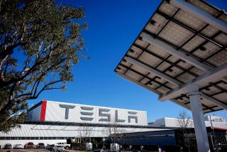 Tesla's car factory in Fremont, Calif.
