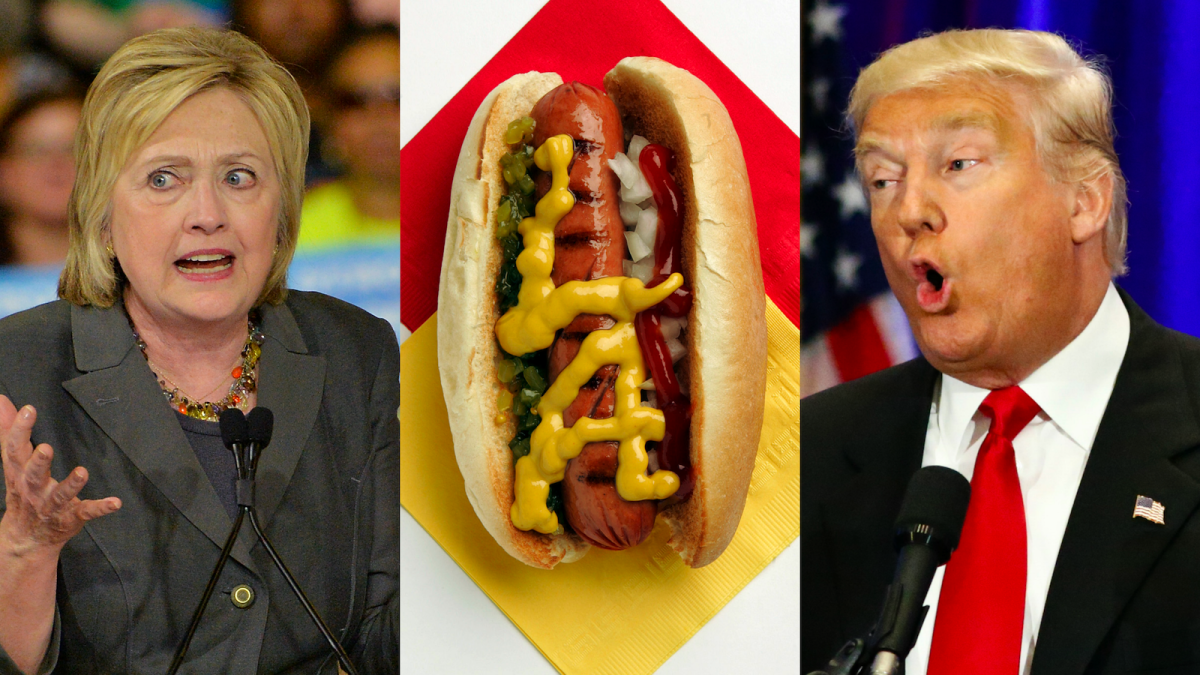 How will Hillary Clinton and Donald Trump dress their Fourth of July hot dogs?