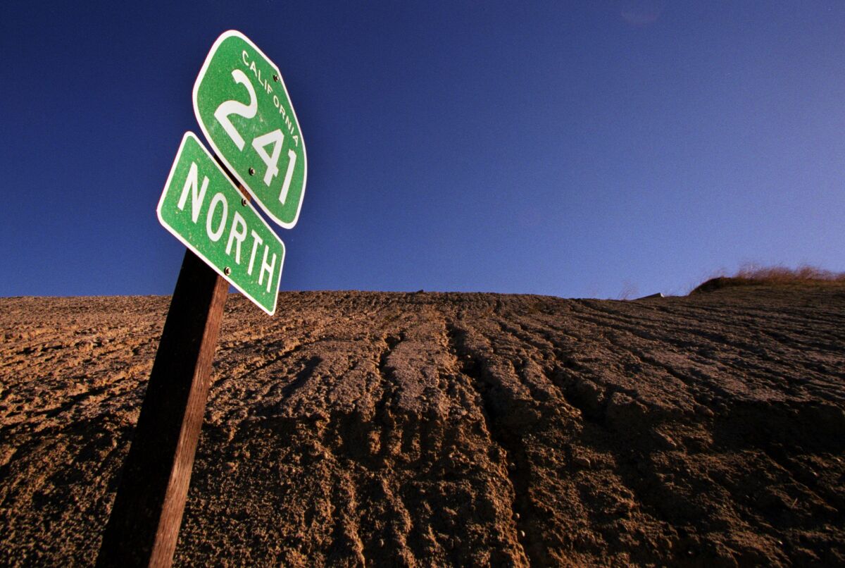 A California 241 North road sign.