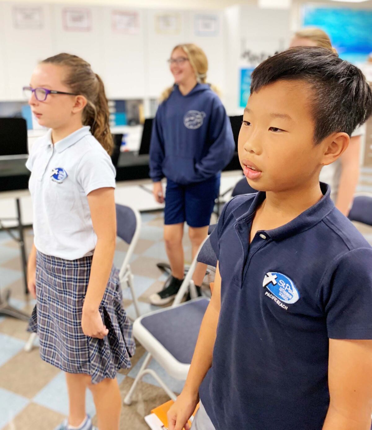 St. Paul's Lutheran School students in choir practice.