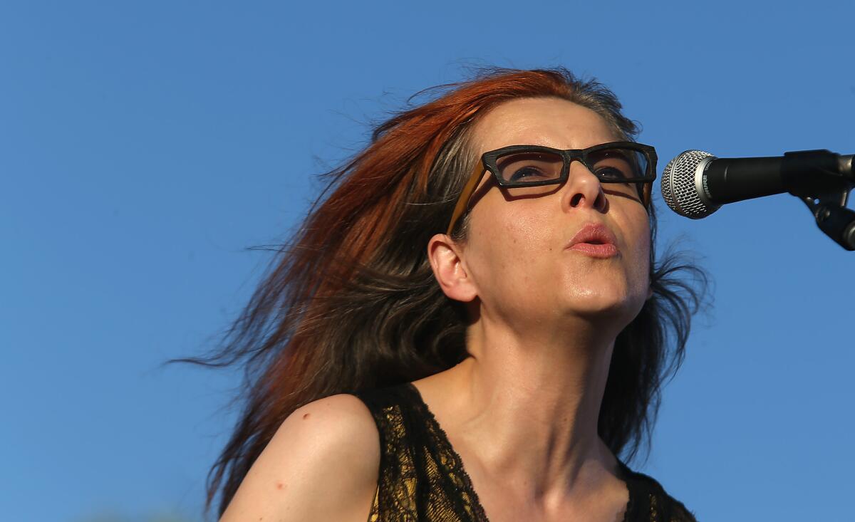 Neko Case on stage at the Coachella Valley Music and Arts Festival.