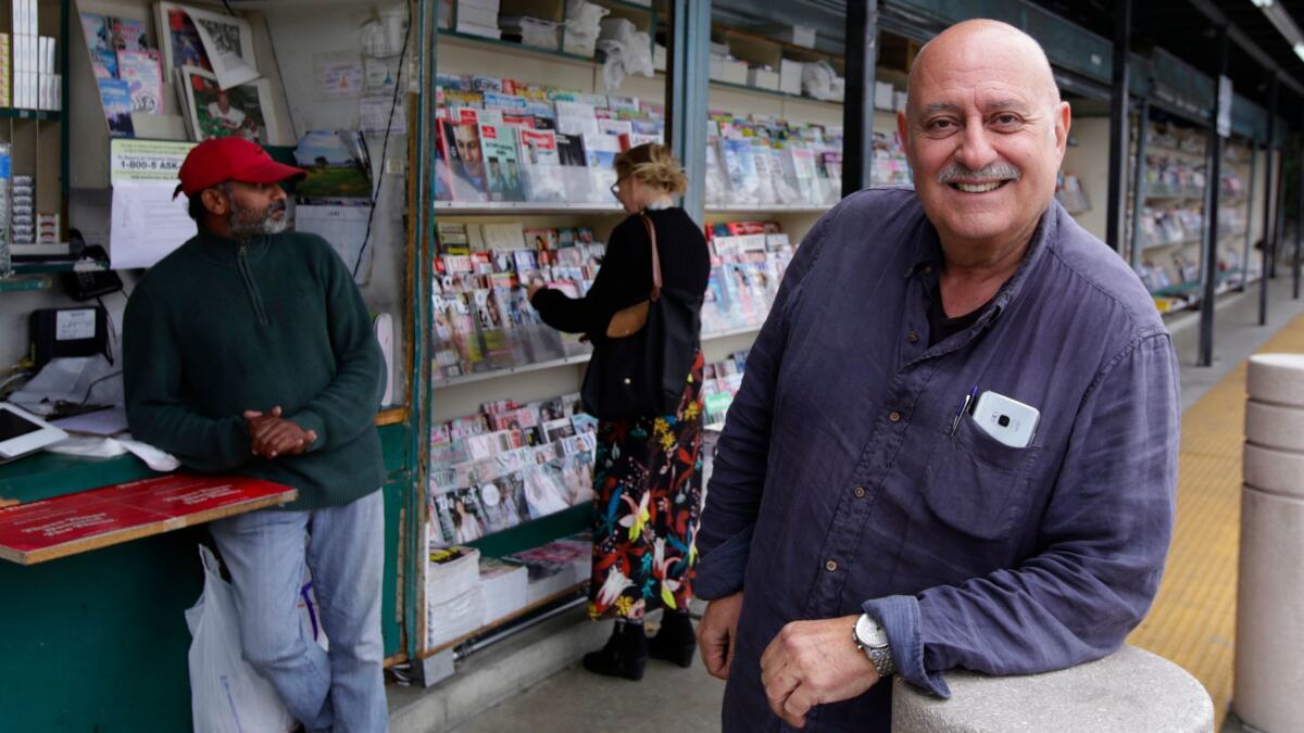 Marck Sarfati, who has run the Brentwood newsstand for 28 years, is fighting an eviction notice by Whole Foods.