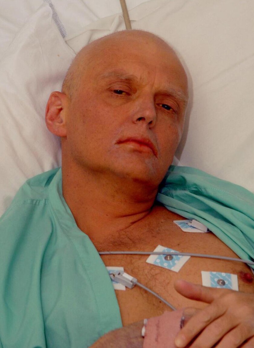 Alexander Litvinenko in a hospital bed