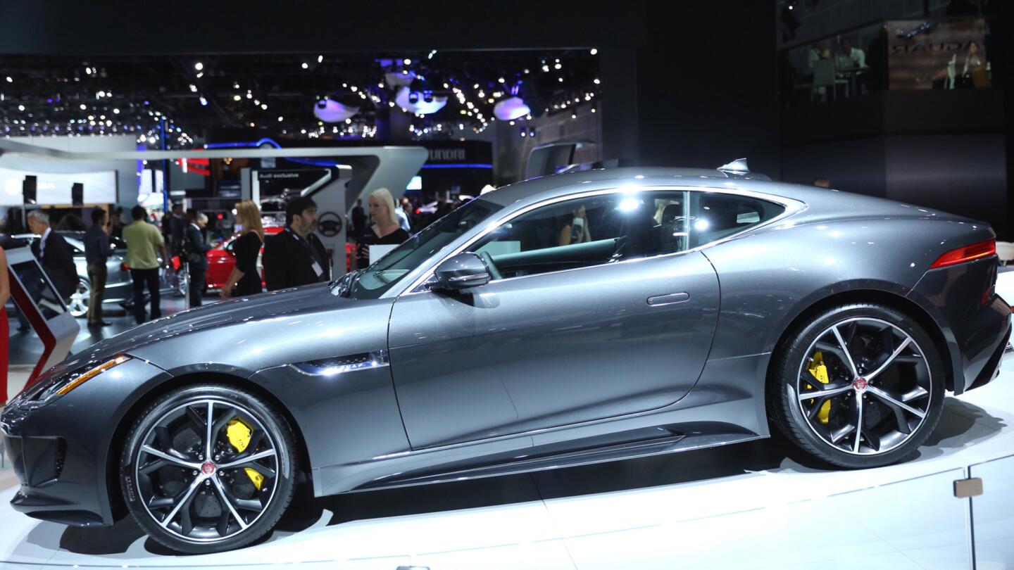 The Jaguar F-Type R coupe on display at the 2014 Los Angeles Auto Show on Nov. 19, 2014.