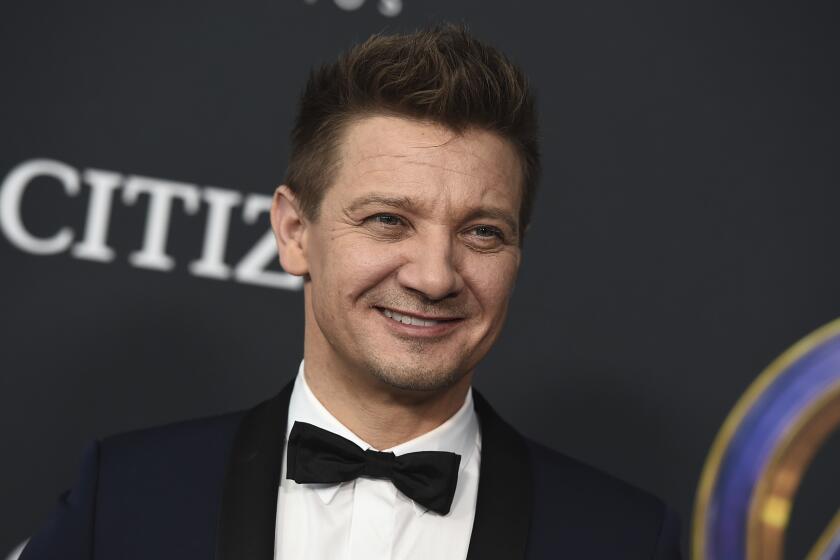 Jeremy Renner arrives at the premiere of "Avengers: Endgame" at the Los Angeles Convention Center on April 22, 2019.