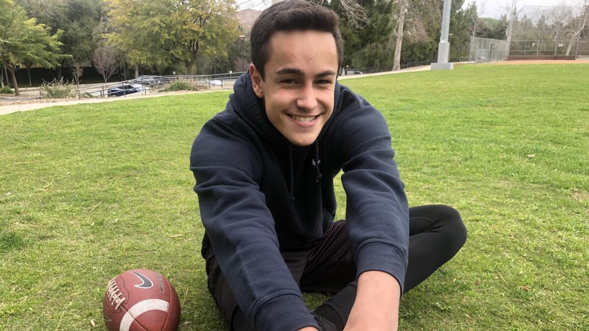 Westlake's Michael Shahidi is a volleyball player who decided to become a punter.