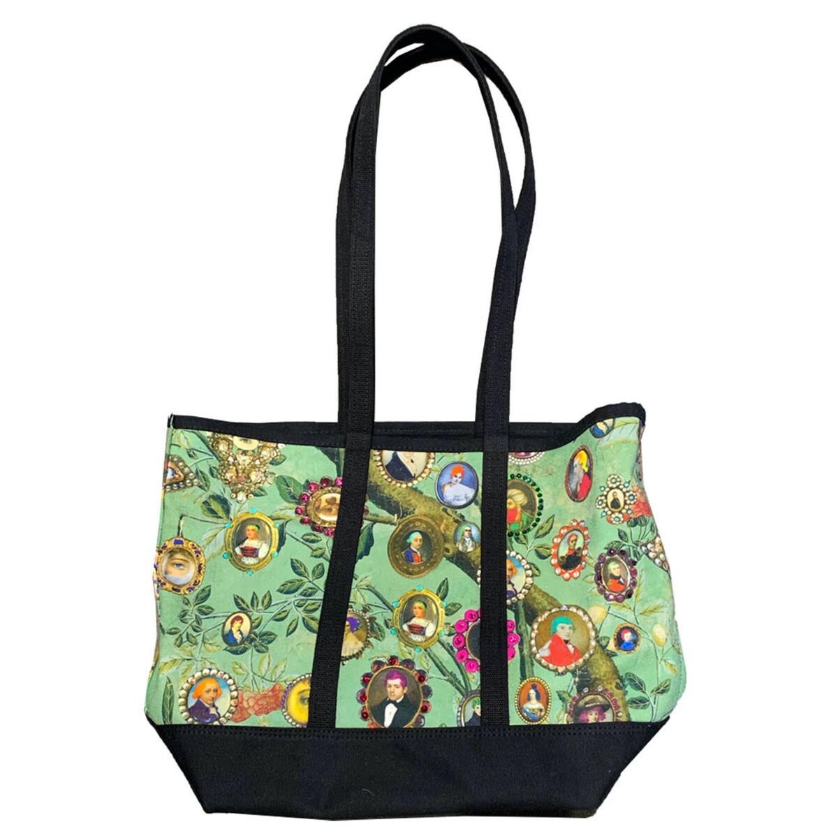 Libertine's Lover's Eyes canvas tote bag with crystals.