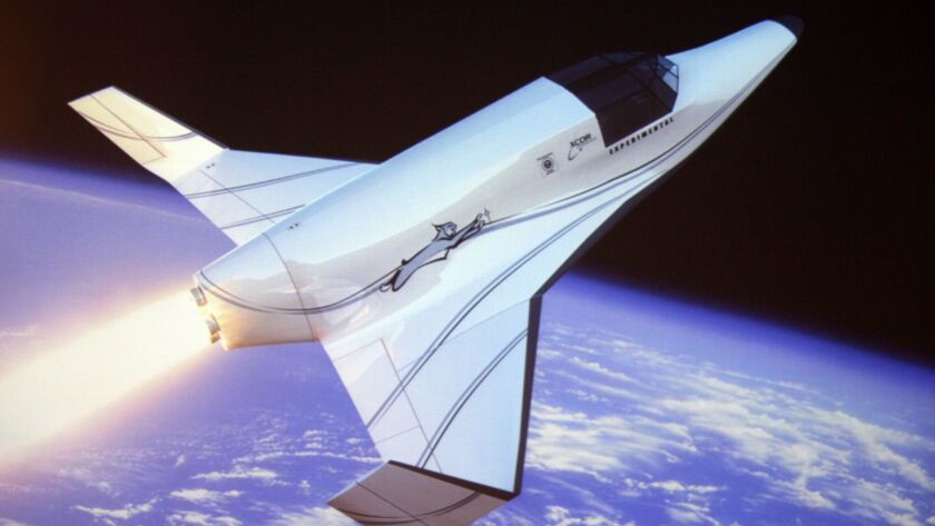 A 2008 rendering of Xcor's planned Lynx suborbital space vehicle. The vehicle never took flight, and some of the earliest astronaut-hopefuls to put down ticket deposits are now trying to get their money back.