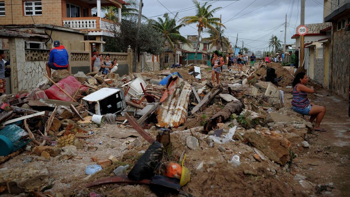 Damage in Havana after Hurricane Irma.
