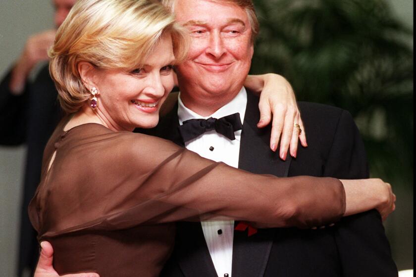 Diane Sawyer and her husband, director Mike Nichols, at the Academy of Television Arts & Sciences' Hall of Fame induction ceremony in 1997.