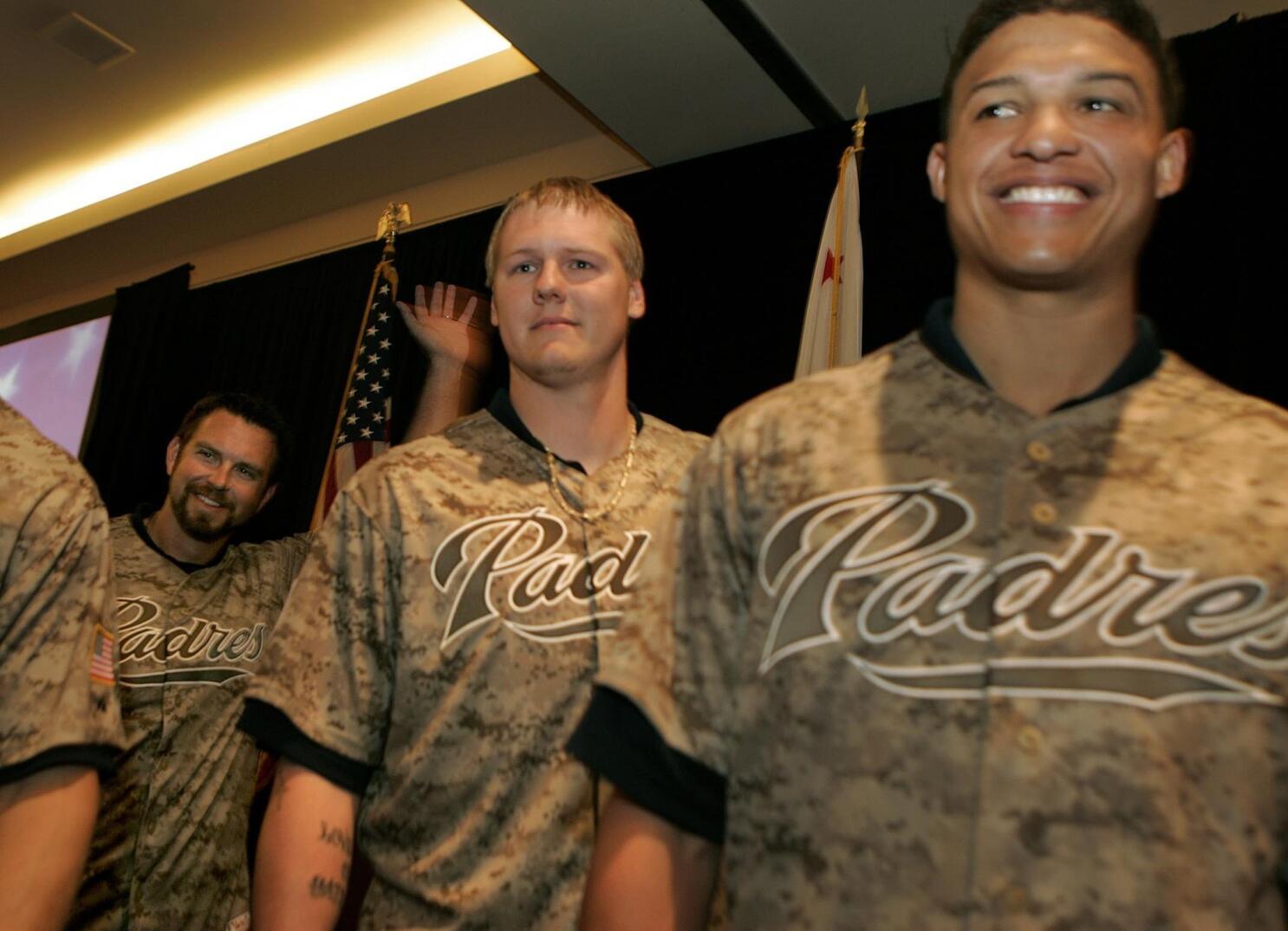camo padres military jersey