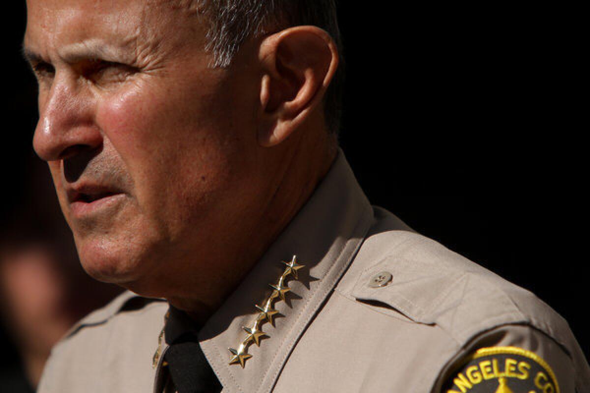 The troubled Maywood police force was disbanded in 2010 and replaced by the Los Angeles County Sheriff's Department, led by Sheriff Lee Baca, shown.