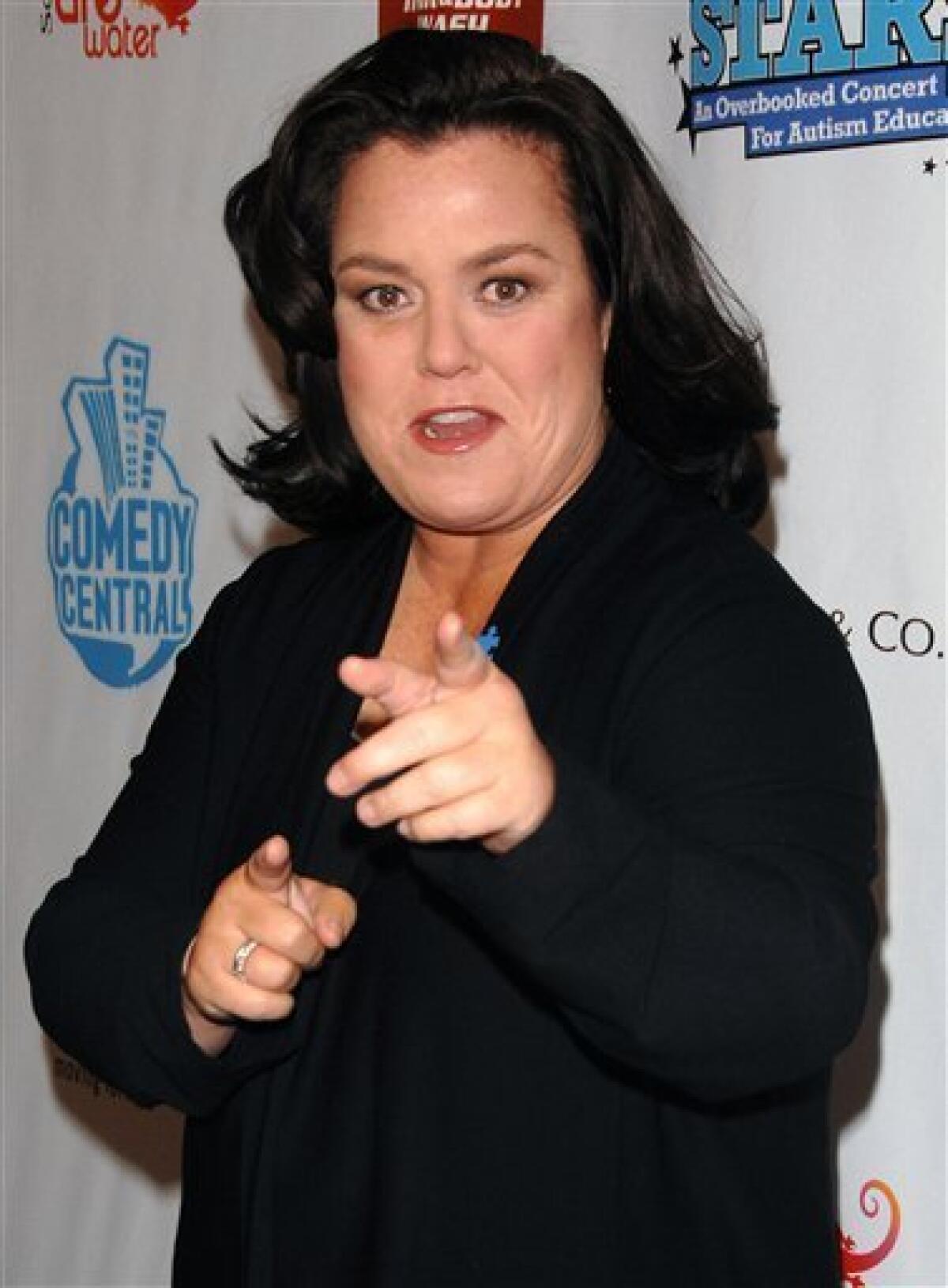 In this April 13, 2008 file photo, comedian Rosie O'Donnell arrives at Comedy Central's "Night of Too Many Stars" special, benefiting autism education at The Beacon Theatre in New York. (AP Photo/Peter Kramer, file)