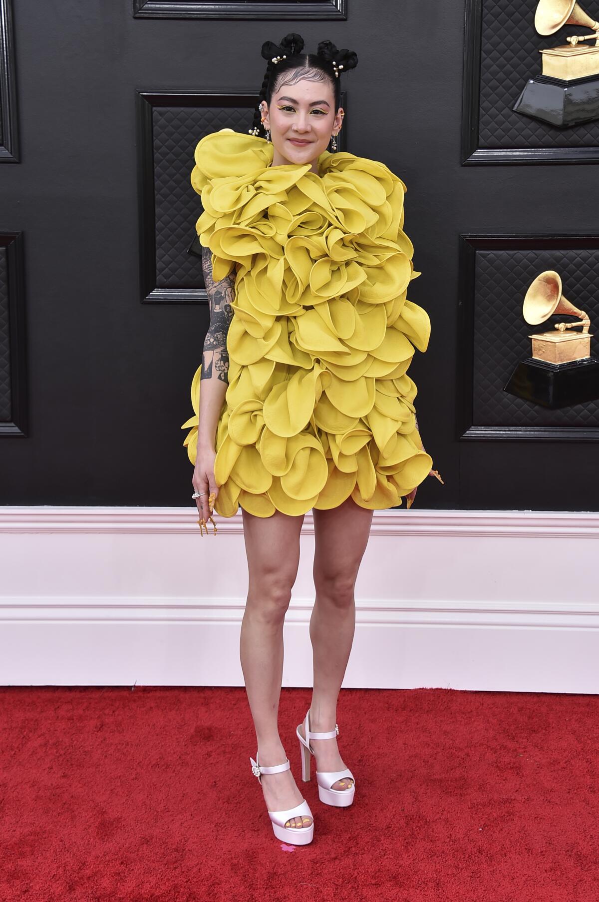 Japanese Breakfast arrives at the 64th Grammy Awards.