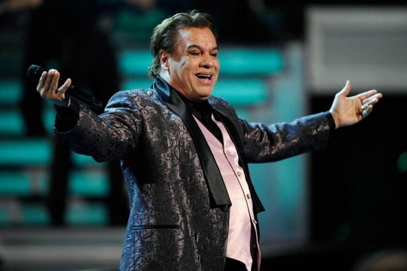 Singer Juan Gabriel performs during the Latin Grammy Awards in 2009.