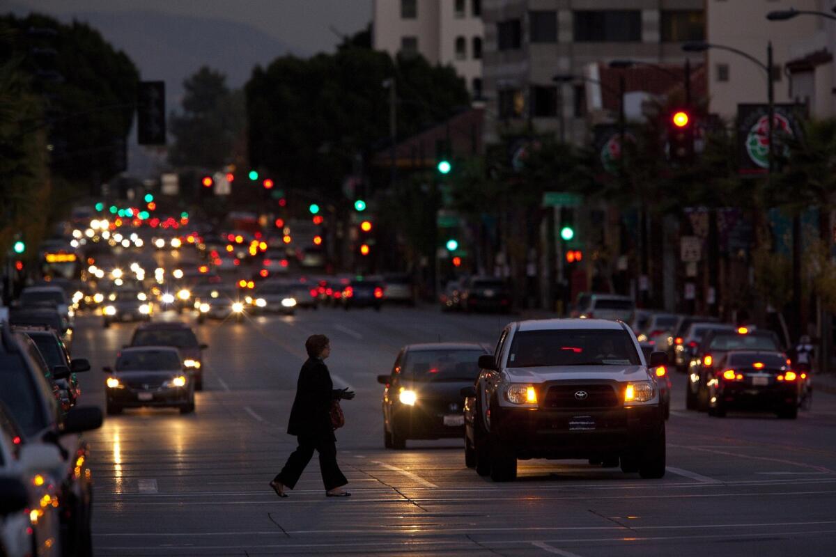 A street scene in Pasadena